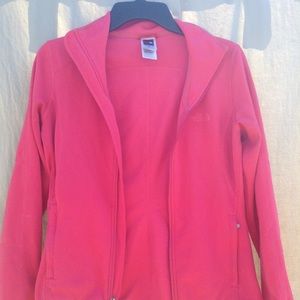 Hot pink north face jacket